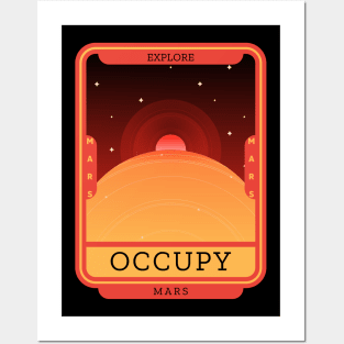 Occupy Mars - Planet Illustration Posters and Art